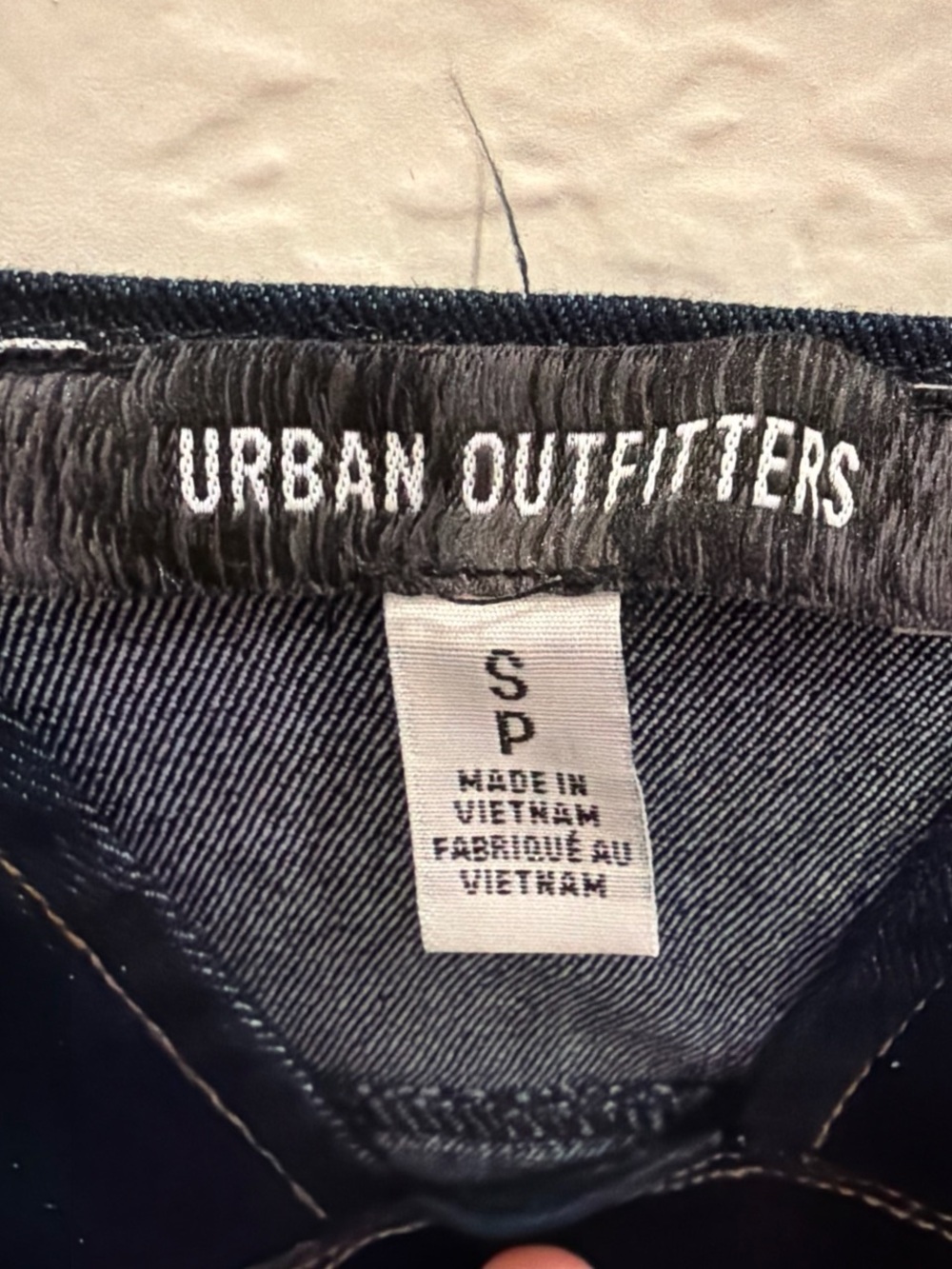 Urban Outfitters Navy Denim Dress with Contrast Stitching